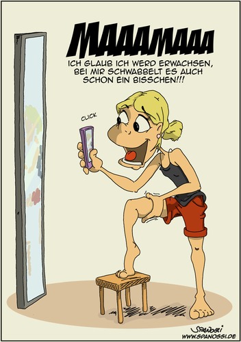 Cartoon: Erwachsen werden (medium) by Spanossi tagged kinder,erwachsen