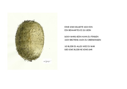 Cartoon: Einbildung (medium) by Jori Niggemeyer tagged kiwi,frucht,neuseeland,haare,huhn,ei,niggemeyer,joricartoon,cartoon