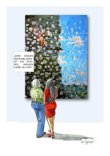 Cartoon: Symbol (medium) by Jori Niggemeyer tagged ölgemälde,kombination,leidenschaft,fantasie,seifenblasen,liebe,bild,ausstellung,vernissage,midissage,finissage,niggemeyer,joricartoon,cartoon