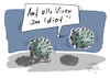 Cartoon: Auf alle Viren (small) by Jori Niggemeyer tagged corona,missverständnis,covid19,omikron