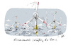 Cartoon: Klimawandel (small) by Jori Niggemeyer tagged klimawandel,erderwärmung,windkraft,windkraftanlage,wind,offshore,meer