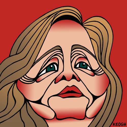 Cartoon: Hillary Clinton (medium) by KEOGH tagged president,democratic,candidate,democrats,cartoons,keogh,caricature,clinton,hillary,united,states,us,america