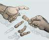 Cartoon: Man By Pieces 3 (small) by javierhammad tagged pieces hands fingers surreal scifi