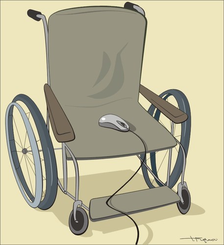 Cartoon: Wheelchair (medium) by FARTOON NETWORK tagged technology