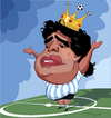 Cartoon: Diego Armando Maradona (small) by FARTOON NETWORK tagged diego,armando,maradona,football,star,caricature,sport