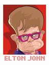 Cartoon: Elton John (small) by FARTOON NETWORK tagged elton,john,caricature,music,pop,star,england