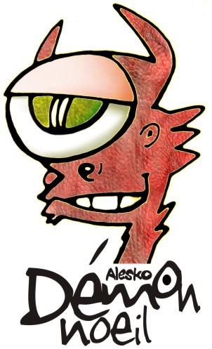 Cartoon: demon noeil (medium) by Alesko tagged demon,alesko,dessin