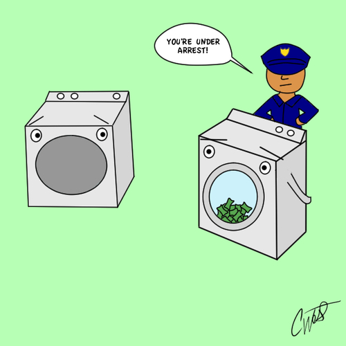 Cartoon: Your laundering days are over! (medium) by Thesmilecabinet tagged laundry,cartoons,goofy,silly