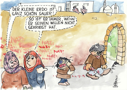Cartoon: Der kleine Erdo (medium) by thomasH tagged referendum,türkei,machterweiterung,ermächtigungsgesetz,diktatur