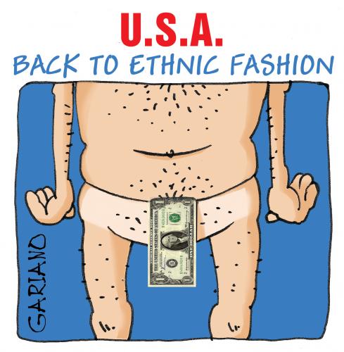 Cartoon: ethnic fashion (medium) by massimogariano tagged usa