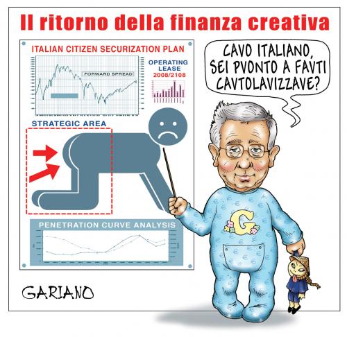 Cartoon: italian leadership (medium) by massimogariano tagged italian,leadership,berlusconi,tremonti