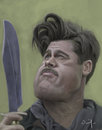 Cartoon: Caricature- brad pitt colored (small) by vim_kerk tagged caricature brad pitt inglorious bastard colored