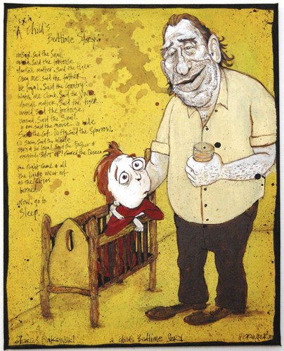 Cartoon: Childs Bedtime Story (medium) by Glyn Crowder tagged charles,bukowski