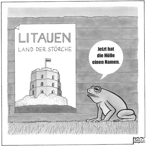 Cartoon: Litauen (medium) by BAES tagged litauen,urlaub,buchen,reise,störche,frösche,hölle,litauen,urlaub,buchen,reise,störche,frösche,hölle