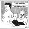 Cartoon: Die Stunde der Wahrheit (small) by BAES tagged ehepaar paar mann frau liebe sex paris hilton beziehung schlafzimmer eifersucht