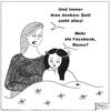 Cartoon: Gott ist doch nicht tot (small) by BAES tagged facebook,internet,überwachung,mutter,kind,datenschutz,gott