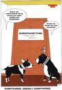 Cartoon: Kampfhunde (small) by BAES tagged bundestag,sitzung,streit,debatte,gesetzgebung,deutschland,parlament,politiker,kampfhunde,rottweiler,pitbull,tiere