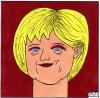 Cartoon: Warhols Angela (small) by BAES tagged andy warhol angela merkel