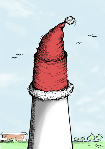 Cartoon: Santa (medium) by ombaddi tagged no