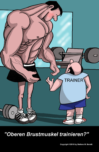 Cartoon: Bodybuilding (medium) by perugino tagged sport,bodybuilding,fitness