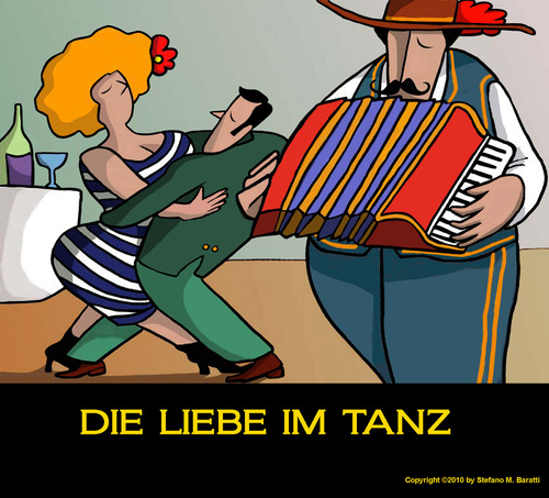Cartoon: Der Tango der Liebe (medium) by perugino tagged tanz,tanzen,tango,argentino,der