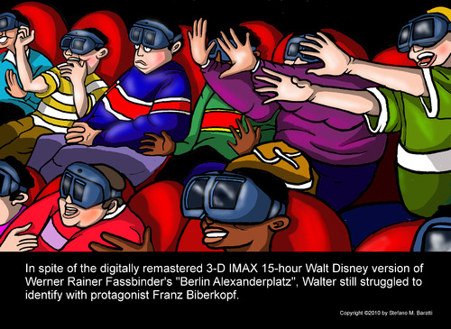 Cartoon: Fassbinder in 3D IMAX G-rated (medium) by perugino tagged film,movies,entertainment