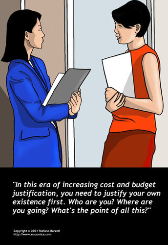 Cartoon: Office Existentialism (medium) by perugino tagged work,office,bureaucracy,corporation,employment
