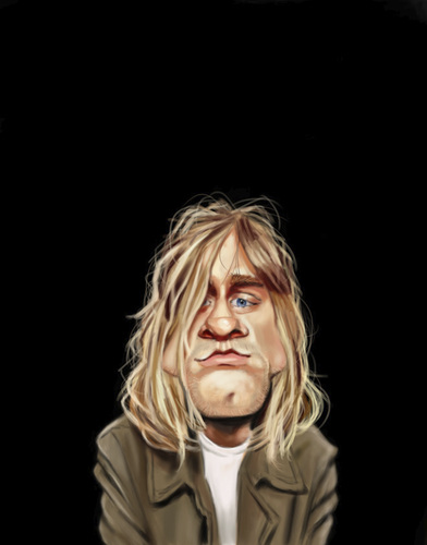 Cartoon: Kurt Cobain (medium) by doodleart tagged kurt,cobain