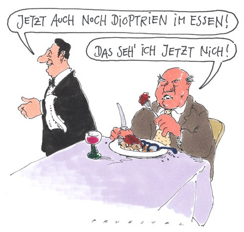 Cartoon: augen auf ! (medium) by Andreas Prüstel tagged dioxinskandal,lebensmittelreinheit,futtermittel,verbraucherschutz,dioxinskandal,lebensmittel,futtermittel,verbraucherschutz,dioxin,eier,essen,restaurant