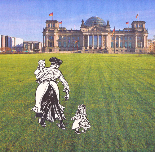 Cartoon: BERLIN BERLIN (medium) by Andreas Prüstel tagged bundestag,reichstagsgebäude,regierungsviertel,zille,kinderarmut,berlin
