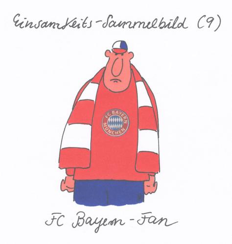 Cartoon: fc bayern (medium) by Andreas Prüstel tagged fc,bayern,münchen,vorherrschaft,bundesliga,fan,einsamkeit,sammelbild,cartoon,karikatur,andreas,prüstel