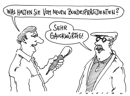 Cartoon: gauckzeit (medium) by Andreas Prüstel tagged bundespräsident,gauck,imterview,medien,bundespräsident,gauck,imterview,medien