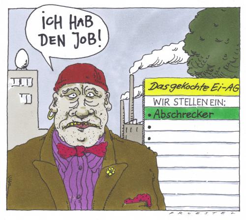 Cartoon: job-ei (medium) by Andreas Prüstel tagged arbeitsmarkt,arbeitsamt,arbeit,job,ich ag,ei,eier,abschrecken,abschrecker,karriere,arbeitslos,arbeitslosigkeit,hartz,ein euro job,arbeitsmarkt,stelle,arbeitsstelle,einstellung,schrecken,angst,furcht,ich,ag,ein,euro
