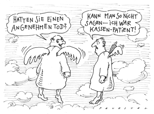 Cartoon: nachfrage (medium) by Andreas Prüstel tagged deutsche,2klassenmedizin,krankenkassen,gesundheitspolitik,deutsche,krankenkassen,gesundheitspolitik,gesundheitkassenpatient,patient