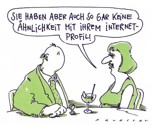 Cartoon: profilperformance (medium) by Andreas Prüstel tagged scheinundsein,internetprofile,internet,date,internet,internetprofile,daten,web,profil
