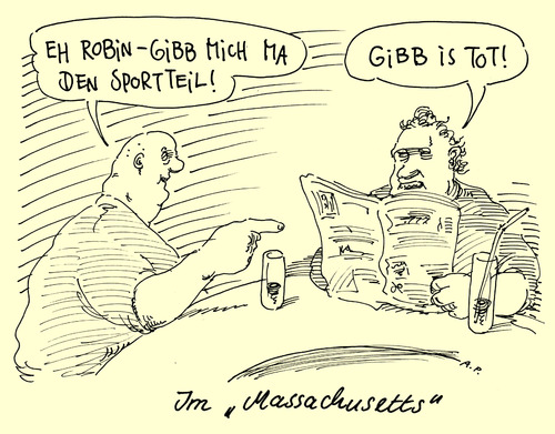 Cartoon: Robin Gibb (medium) by Andreas Prüstel tagged robingibb,beegees,massachusetts,song,massachusetts,song,robin gibb,robin,gibb