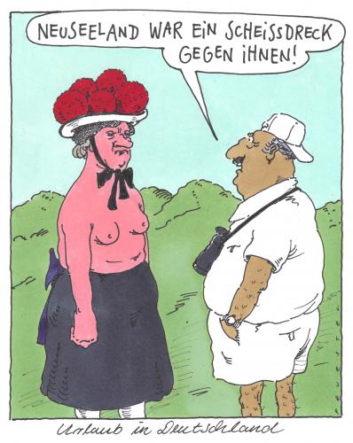Cartoon: schwarzwaldmädel (medium) by Andreas Prüstel tagged billigurlaub,schwarzwald