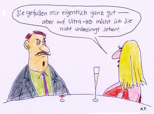 Cartoon: ultra hd (medium) by Andreas Prüstel tagged dating,ultra,hd,cartoon,karikatur,andreas,pruestel,dating,ultra,hd,cartoon,karikatur,andreas,pruestel