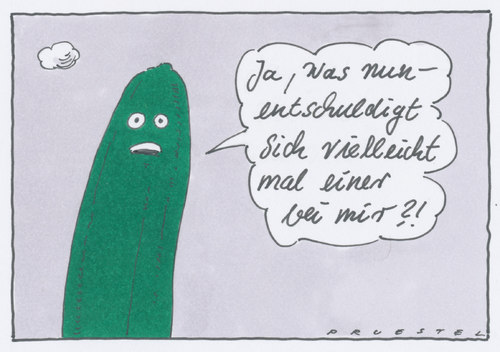 Cartoon: unschuldsgurke (medium) by Andreas Prüstel tagged ehec,infektion,ehec,infektion