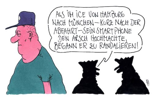 Cartoon: verzweiflung (medium) by Andreas Prüstel tagged smartphone,reisen,zug,ice,hamburg,münchen,verzweiflung,hilflosigkeit,randale,festnahme,polizei,cartoon,karikatur,andreas,pruestel,smartphone,reisen,zug,ice,hamburg,münchen,verzweiflung,hilflosigkeit,randale,festnahme,polizei,cartoon,karikatur,andreas,pruestel