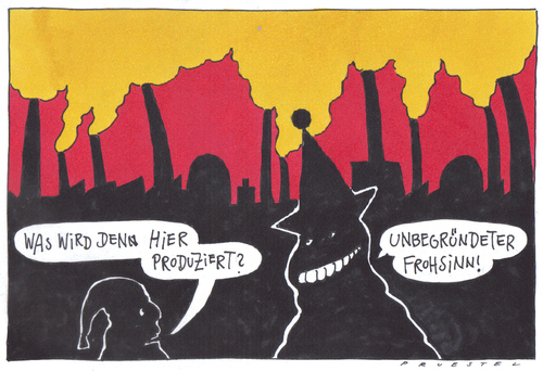 Cartoon: wirtschaftsstandort (medium) by Andreas Prüstel tagged wirtschaft,wirtschaftsstandort,bürger,arbeitnehmer,konjunktur