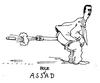 Cartoon: a s s a d (small) by Andreas Prüstel tagged assad,diktator,syrien,mörder,arschloch