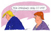 Cartoon: akku (small) by Andreas Prüstel tagged usa deutschland trump merkel arbeitsbesuch distanz abneigung cartoon karikatur andreas pruestel