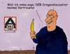 Cartoon: aldikoksbanane (small) by Andreas Prüstel tagged discounter,aldi,bananen,koks,fund,berlin,brandenburg,drogen,drogenfund,cartoon,karikatur,andreas,pruestel