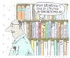 Cartoon: bösartigkeit (small) by Andreas Prüstel tagged kriminalliteratur lyrik bücherregal