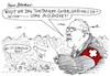 Cartoon: christoph blocher (small) by Andreas Prüstel tagged schweiz,referendum,zuwanderungsbeschränkungen,ausländer,einwanderer,svp,christoph,blocher,globalisierung,wohlstand,cartoon,karikatur,andreas,pruestel