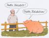 Cartoon: dialog (small) by Andreas Prüstel tagged landwirtschaft,tierhaltung,schwein,schweinefleisch,ernährung,kotelett,koteletten,cartoon,karikatur,andreas,pruestel