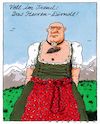 Cartoon: dirndl (small) by Andreas Prüstel tagged bayern,tradition,dirndl,nationalismus,neonazismus,brushaar,hitler,herrendirndl,cartoon,karikatur,andreas,pruestel