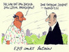 Cartoon: ezb leitzins (small) by Andreas Prüstel tagged ezb,zinssenkung,leitzins,sparer,tod,sterben,cartoon,karikatur,andreas,pruestel
