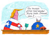 Cartoon: freunde (small) by Andreas Prüstel tagged handelspolitik,zölle,usa,europa,eu,trump,juncker,cartoon,karikatur,andreas,pruestel